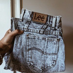 Lee Womens Jeans 70's Acid Wash High Rise Straight Leg Sz 12 Union Streetwear